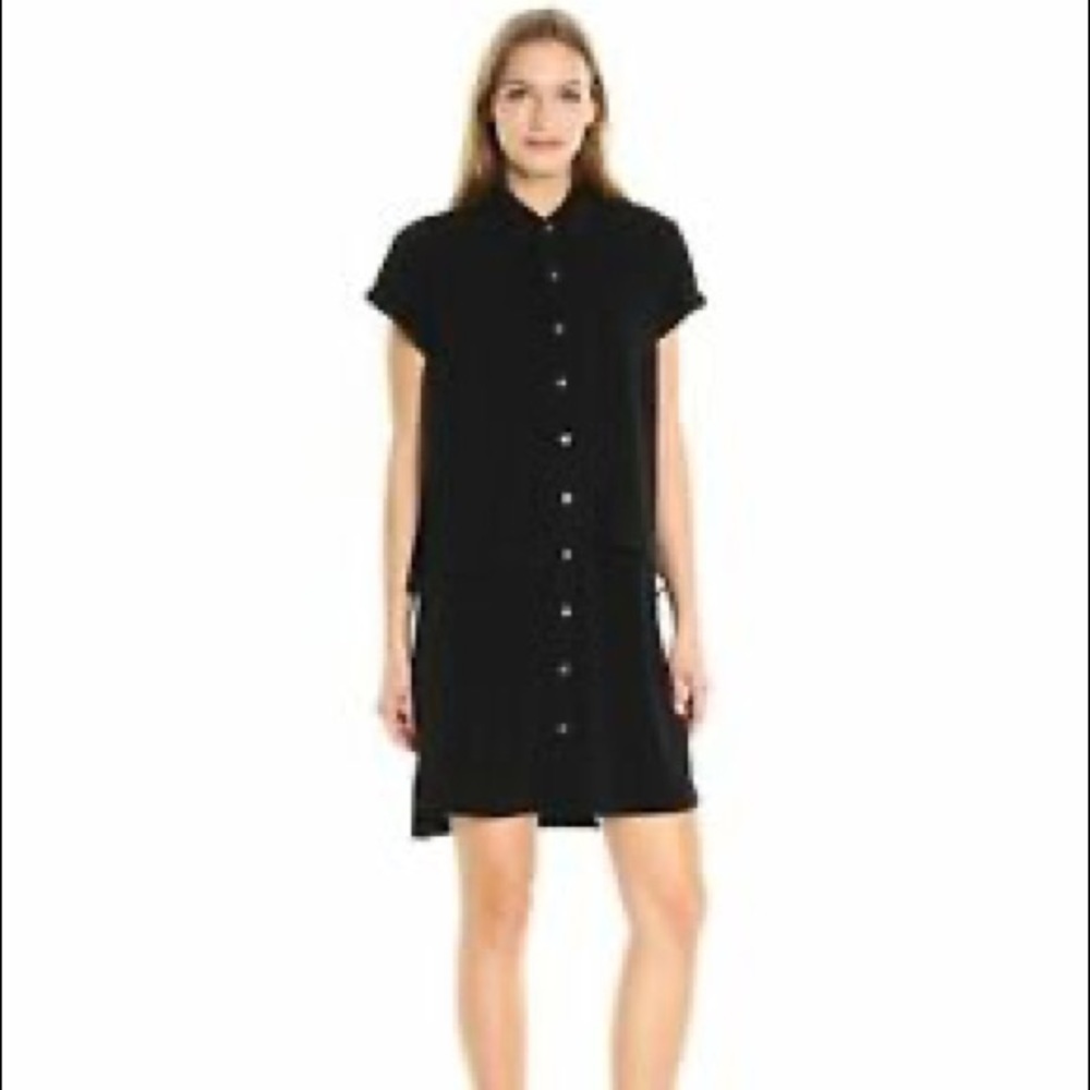NWT Calvin Klein Double Layer Black Dress Size M